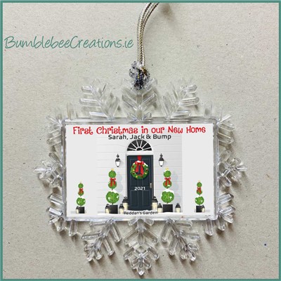 1st Christmas in New Home Snowflake Christmas Decoration